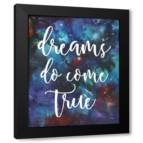 Dreams Do Come True Black Modern Wood Framed Art Print with Double Matting by Medley, Elizabeth