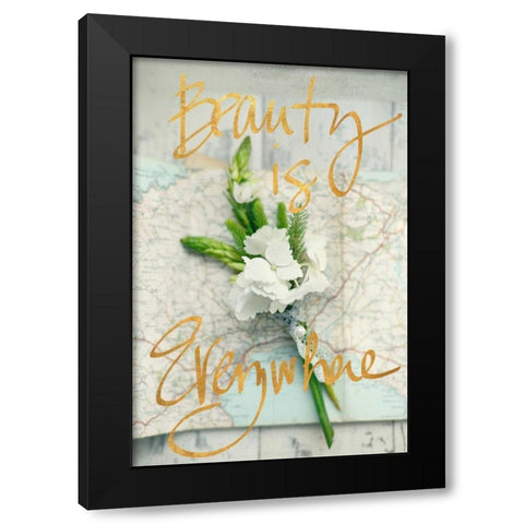 Beauty Is Everywhere Black Modern Wood Framed Art Print with Double Matting by Gardner, Sarah