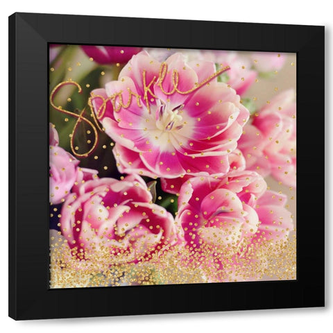 Sparkle Black Modern Wood Framed Art Print by Gardner, Sarah