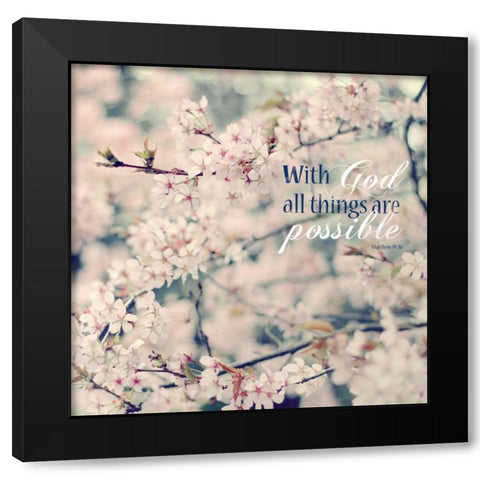 All Things Are Possible Black Modern Wood Framed Art Print by Gardner, Sarah