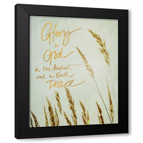 Glory To God Black Modern Wood Framed Art Print with Double Matting by Gardner, Sarah