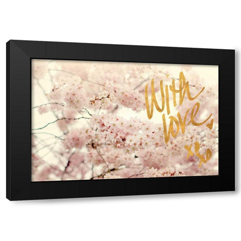 With Love Black Modern Wood Framed Art Print by Gardner, Sarah
