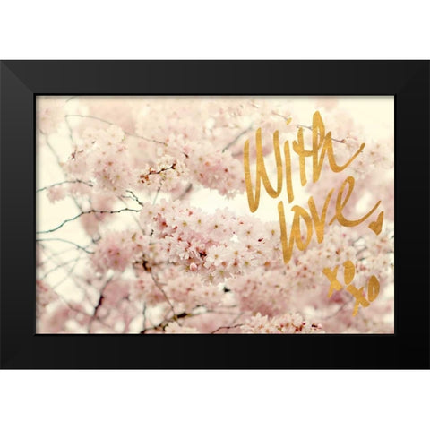 With Love Black Modern Wood Framed Art Print by Gardner, Sarah