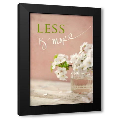 Less is More Black Modern Wood Framed Art Print with Double Matting by Gardner, Sarah