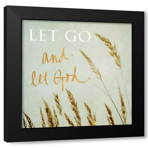 Let Go Black Modern Wood Framed Art Print with Double Matting by Gardner, Sarah