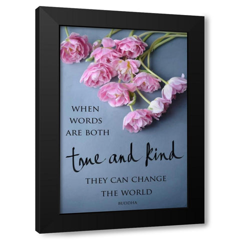 True and Kind Black Modern Wood Framed Art Print by Gardner, Sarah