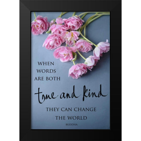 True and Kind Black Modern Wood Framed Art Print by Gardner, Sarah