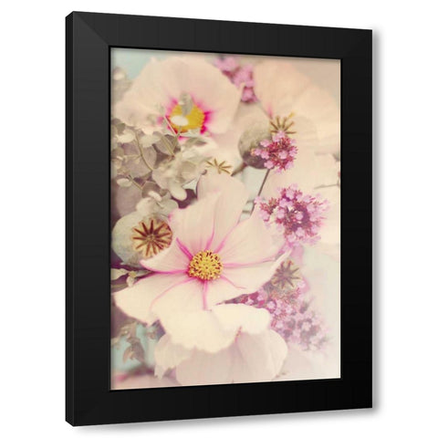 Pink Blossoms II Black Modern Wood Framed Art Print with Double Matting by Gardner, Sarah