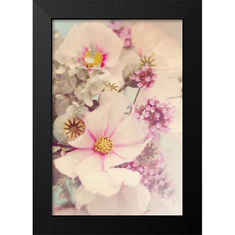 Pink Blossoms II Black Modern Wood Framed Art Print by Gardner, Sarah