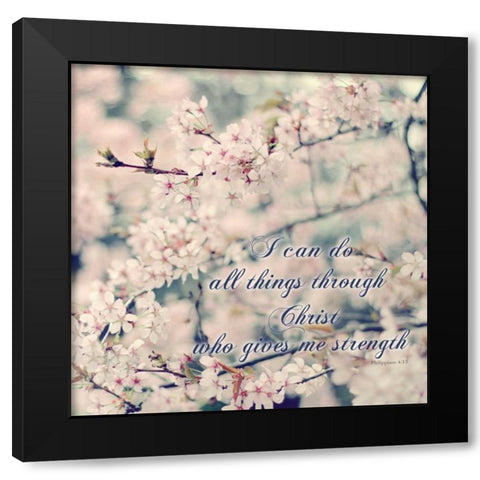 Do All Things With Christ Black Modern Wood Framed Art Print by Gardner, Sarah