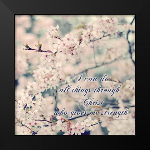Do All Things With Christ Black Modern Wood Framed Art Print by Gardner, Sarah