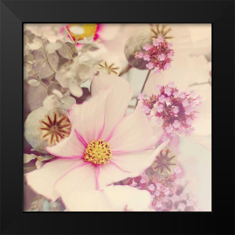 Pink Blossoms II Black Modern Wood Framed Art Print by Gardner, Sarah