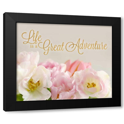Life is a Great Adventure Black Modern Wood Framed Art Print with Double Matting by Gardner, Sarah