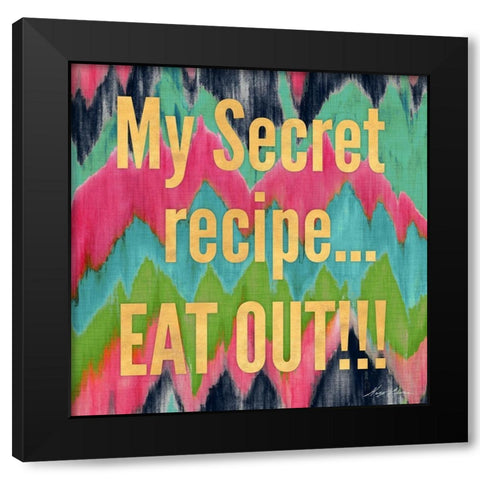 My Secret Recipe Black Modern Wood Framed Art Print by Edwins, Hugo