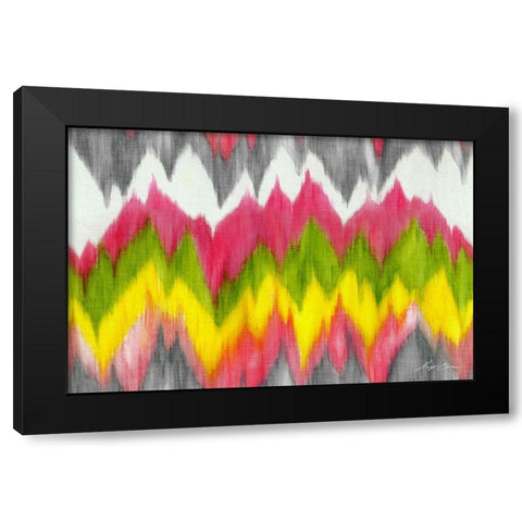 Vibrant Crests Black Modern Wood Framed Art Print with Double Matting by Edwins, Hugo