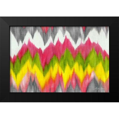 Vibrant Crests Black Modern Wood Framed Art Print by Edwins, Hugo