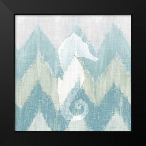 Chevron Sea Creature I Black Modern Wood Framed Art Print by Edwins, Hugo