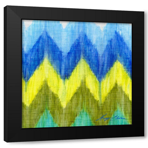 Brilliant Chevron I Black Modern Wood Framed Art Print by Edwins, Hugo