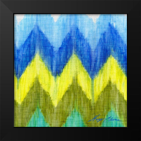 Brilliant Chevron I Black Modern Wood Framed Art Print by Edwins, Hugo