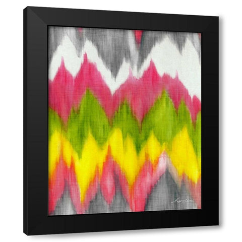Vibrant Crests II Black Modern Wood Framed Art Print with Double Matting by Edwins, Hugo