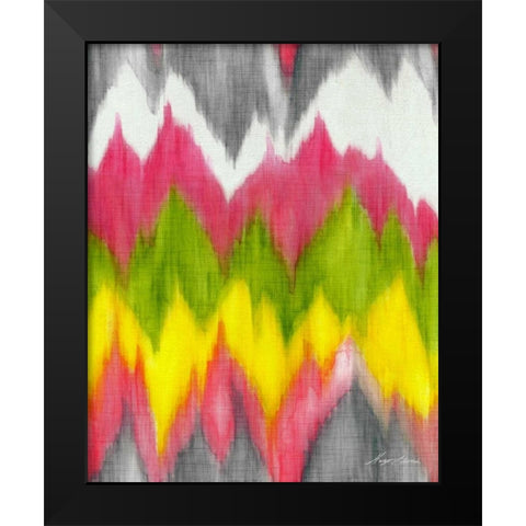 Vibrant Crests II Black Modern Wood Framed Art Print by Edwins, Hugo