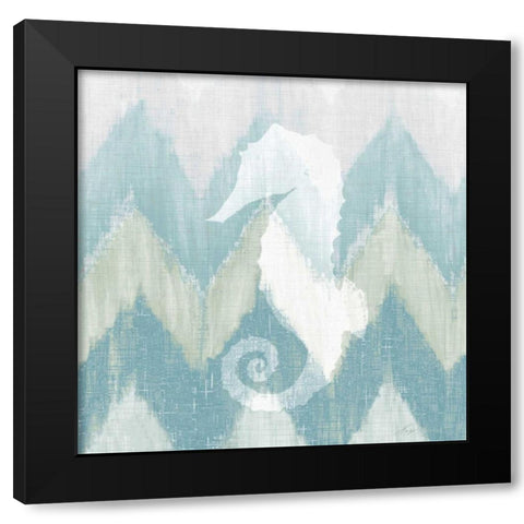 Chevron Sea Creature II Black Modern Wood Framed Art Print with Double Matting by Edwins, Hugo