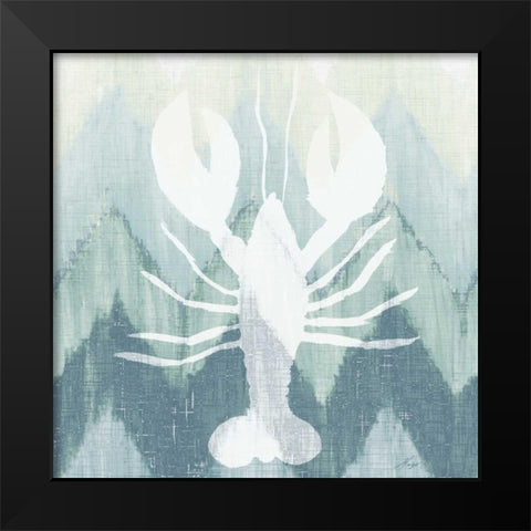 Chevron Sea Creature IV Black Modern Wood Framed Art Print by Edwins, Hugo