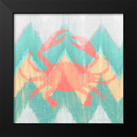 Sea Creature on Chevron III Black Modern Wood Framed Art Print by Edwins, Hugo