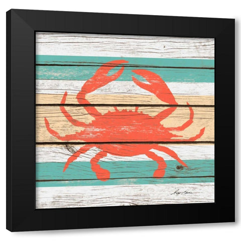 Striped Sea Creature III Black Modern Wood Framed Art Print by Edwins, Hugo