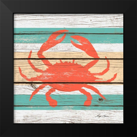 Striped Sea Creature III Black Modern Wood Framed Art Print by Edwins, Hugo
