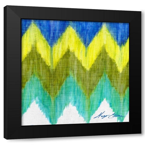 Brilliant Chevron II Black Modern Wood Framed Art Print by Edwins, Hugo