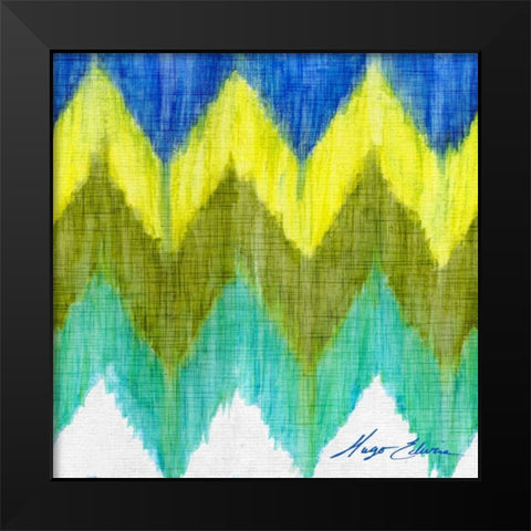 Brilliant Chevron II Black Modern Wood Framed Art Print by Edwins, Hugo