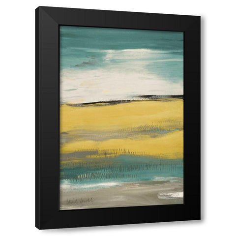 Flatlands Teal Black Modern Wood Framed Art Print with Double Matting by Loreth, Lanie