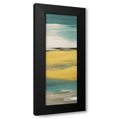 Flatlands Teal IV Black Modern Wood Framed Art Print with Double Matting by Loreth, Lanie