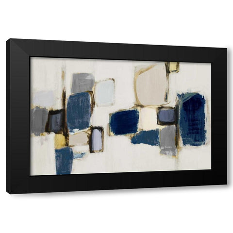 Main Cityside Blue Panel Black Modern Wood Framed Art Print by Loreth, Lanie