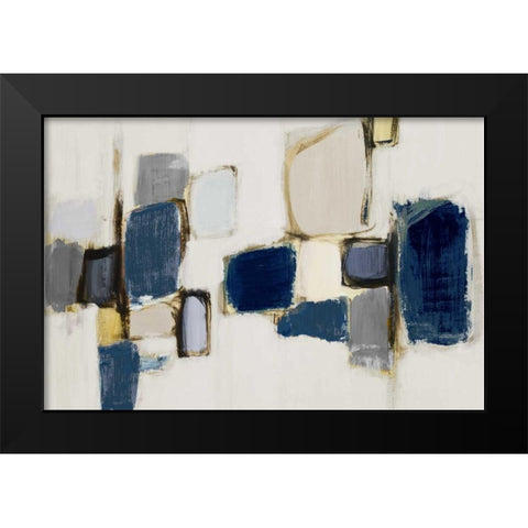 Main Cityside Blue Panel Black Modern Wood Framed Art Print by Loreth, Lanie