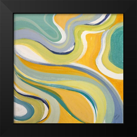 Curvilinear Bright II Black Modern Wood Framed Art Print by Loreth, Lanie