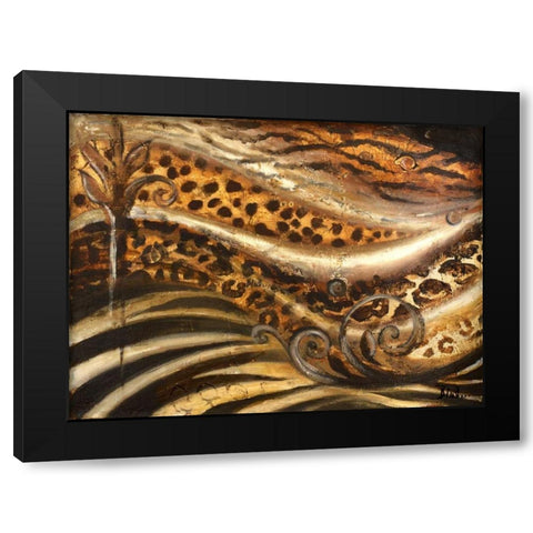 African Touch I Black Modern Wood Framed Art Print with Double Matting by Pinto, Patricia