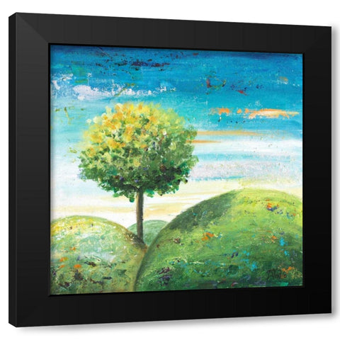 Cute Tree II Black Modern Wood Framed Art Print by Pinto, Patricia