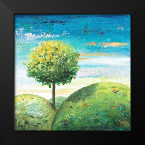 Cute Tree II Black Modern Wood Framed Art Print by Pinto, Patricia
