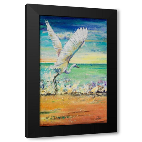 Great Egret I Black Modern Wood Framed Art Print with Double Matting by Pinto, Patricia