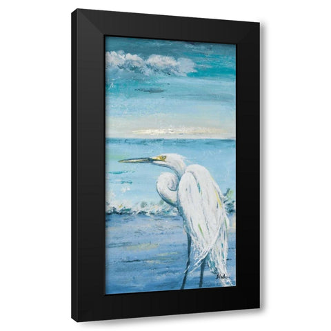 Great Blue Egret II Black Modern Wood Framed Art Print with Double Matting by Pinto, Patricia