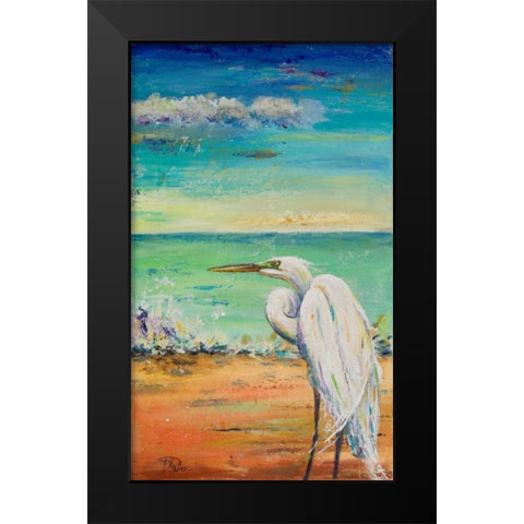 Great Egret II Black Modern Wood Framed Art Print by Pinto, Patricia