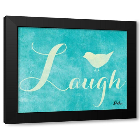 Laugh and Smile I Black Modern Wood Framed Art Print with Double Matting by Pinto, Patricia