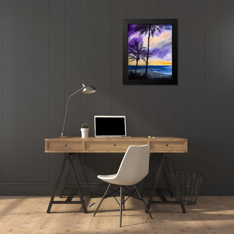 Tropic Nights I Black Modern Wood Framed Art Print by Baliko, Linda