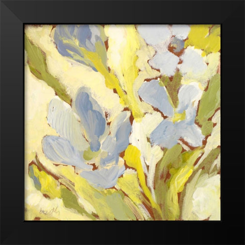 Begonia Bleu I Black Modern Wood Framed Art Print by Loreth, Lanie