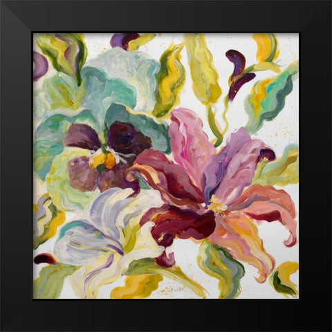 Lyrical Garden I Black Modern Wood Framed Art Print by Loreth, Lanie