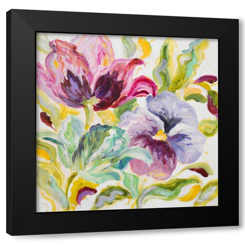 Lyrical Garden II Black Modern Wood Framed Art Print by Loreth, Lanie