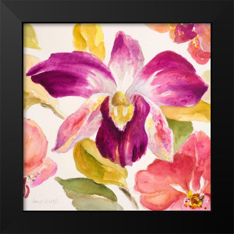 Radiant Orchid Square I Black Modern Wood Framed Art Print by Loreth, Lanie
