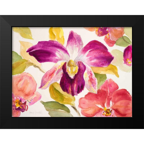 Radiant Orchid I Black Modern Wood Framed Art Print by Loreth, Lanie